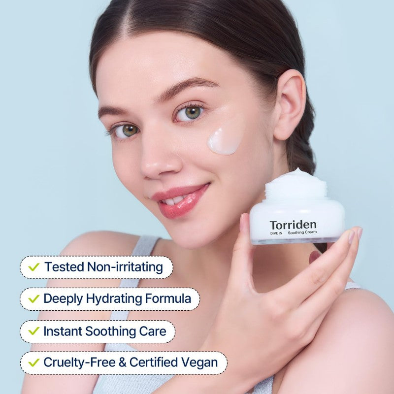 Torriden DIVE-IN Low Molecular Hyaluronic Acid Soothing Cream Pack 100ml*2