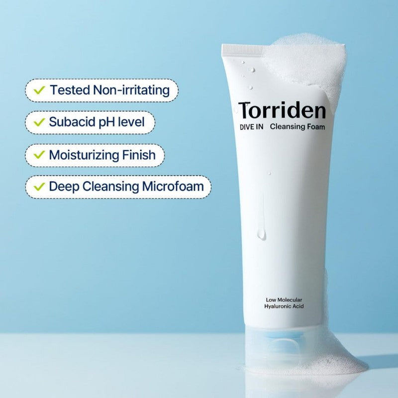 Torriden桃瑞丹低分子玻尿酸弱酸性洗面奶温和清洁 150ml
