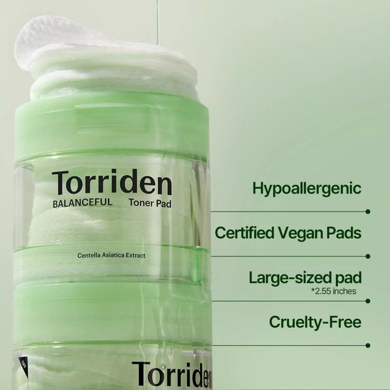 Torriden桃瑞丹积雪草平衡湿敷棉片保湿修复 60片