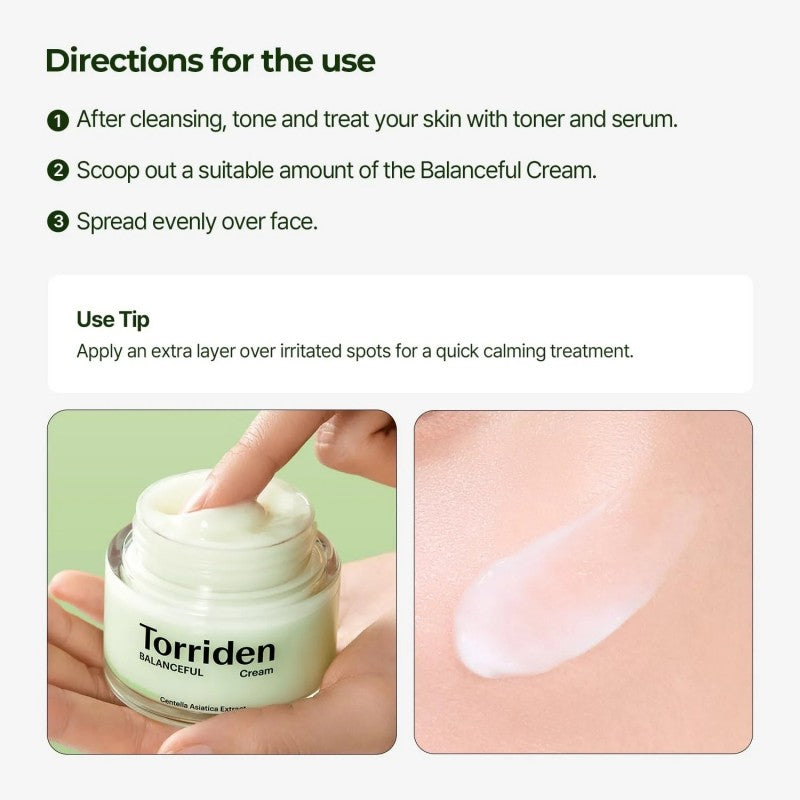 Torriden桃瑞丹积雪草舒缓保湿面霜 80ml