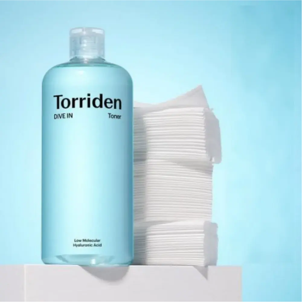 Torriden Dive In Low Molecular Hyaluronic Acid Toner 500ml (+Stretchable Cotton Pad 60pcs)
