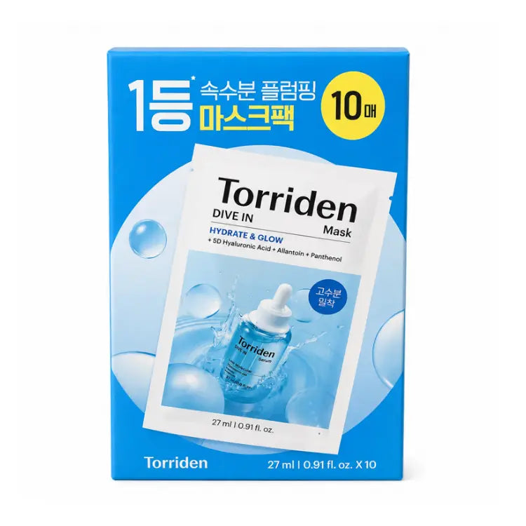 Torriden Dive-In Low Molecule Hyaluronic Acid Mask 10pcs