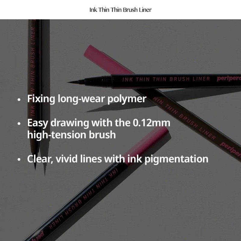 Peripera Ink Thin Thin Brush Liner #02 Brown Film