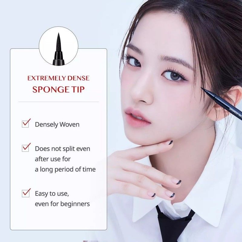 Clio珂莱欧眼线液笔软头顺滑持久不晕染#01黑色