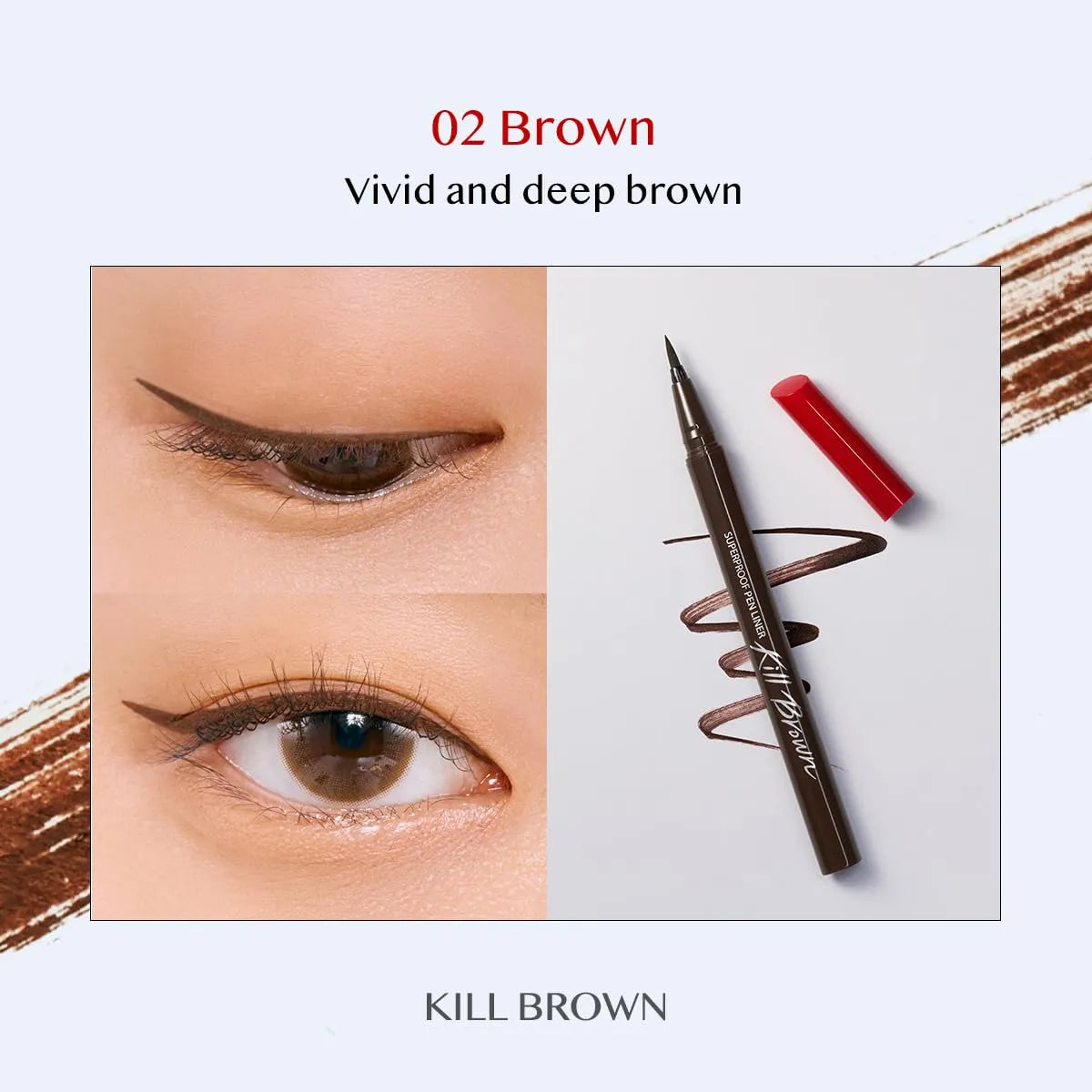 Clio Waterproof Pen Liquid Eye Liner #02 Brown
