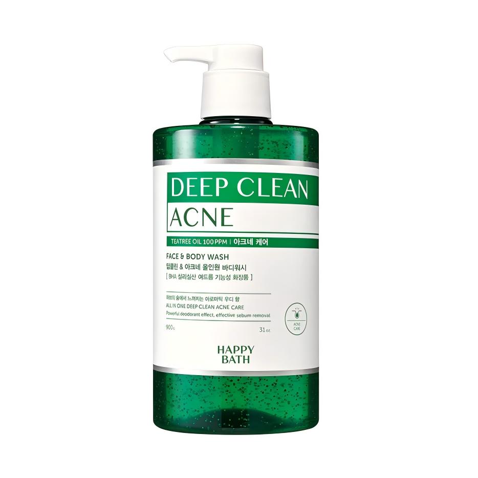 Happy Bath Deep Clean Face & Body Wash Acne Care 900g