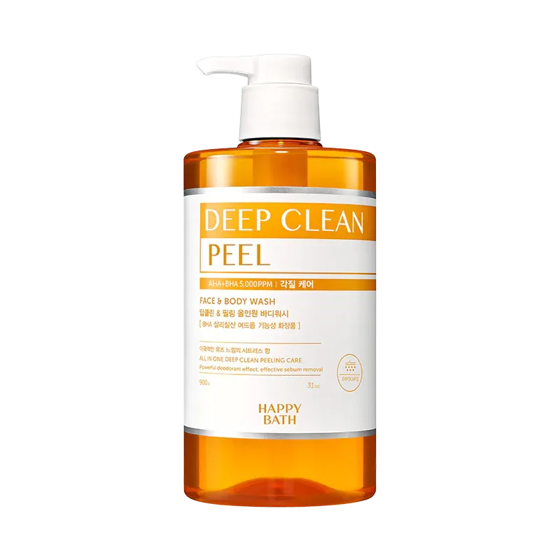 Happy Bath深层清洁沐浴露黄色去角质 900g