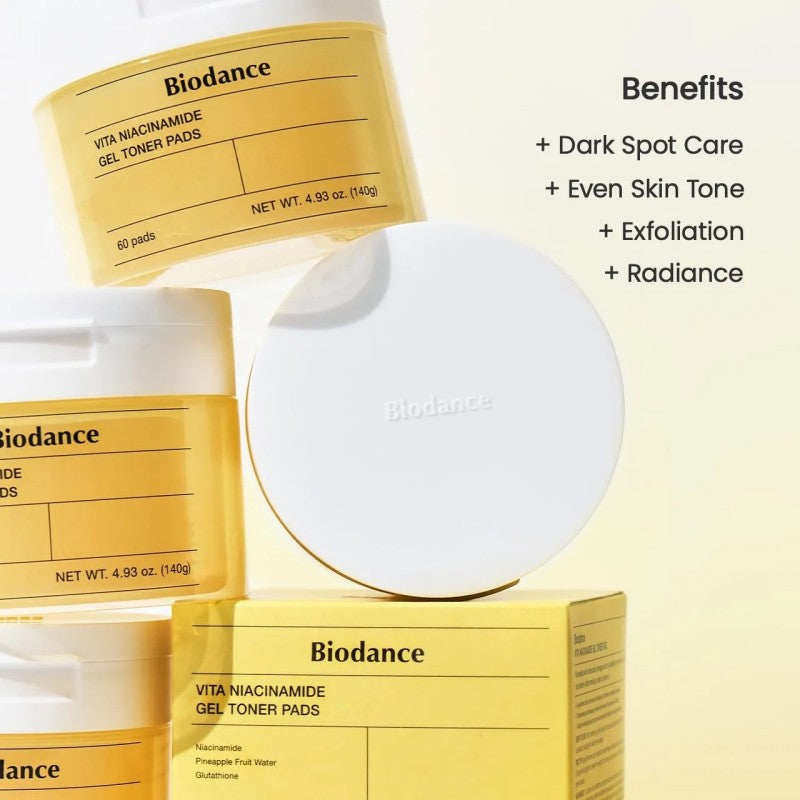 Biodance Vita Niacinamide Gel Toner Pads 60pcs