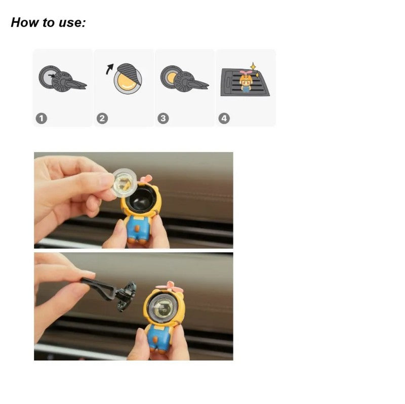 Kakao Friends Car Air Freshener Fly Go Go Sing Ryan