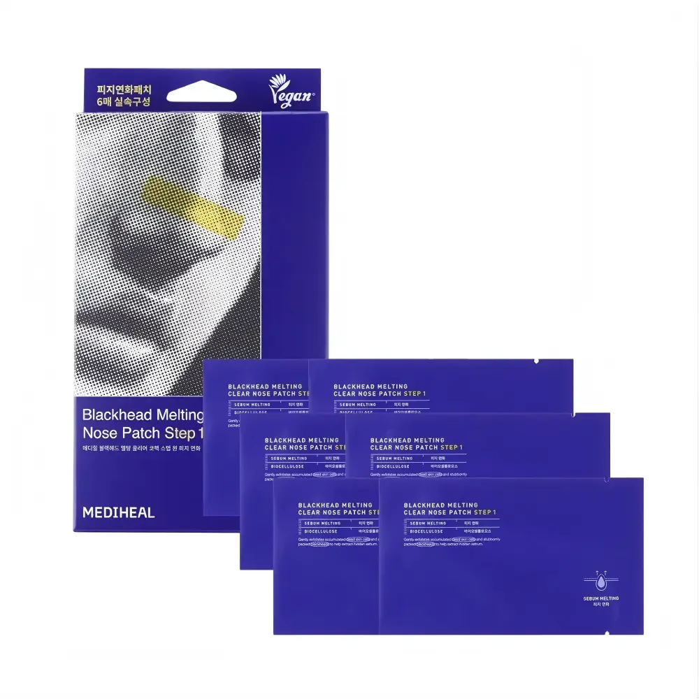 Mediheal Blackhead Melting Clear Nose Patch Step 1 6pcs