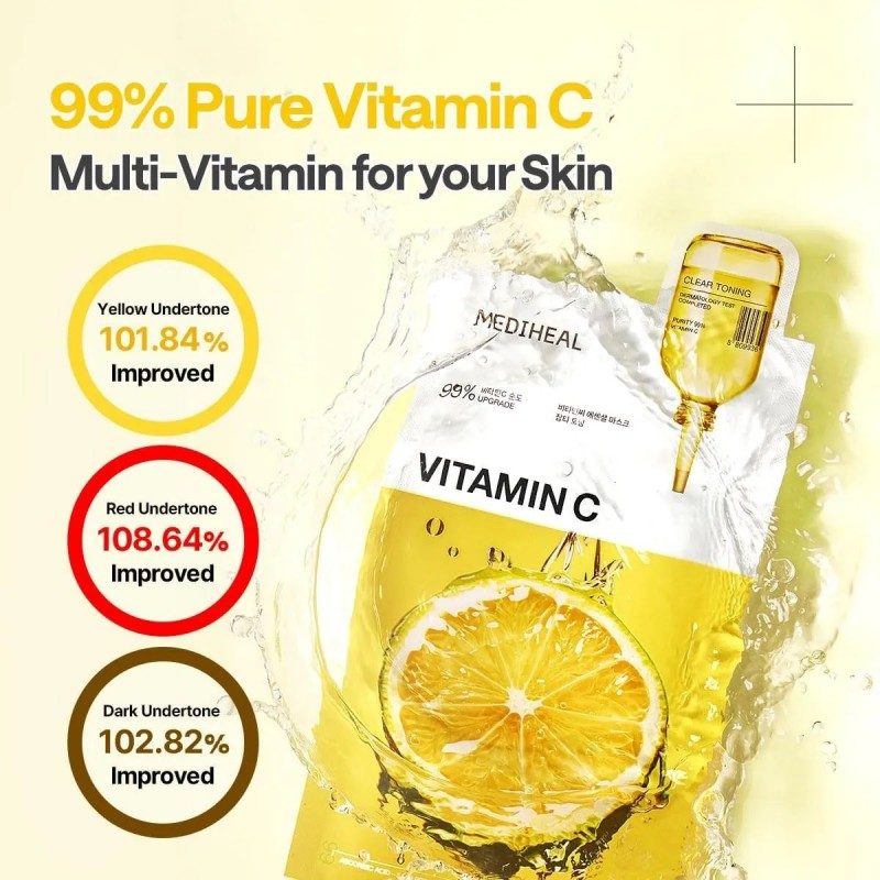 Mediheal Vitamin C Essential Mask Clear Toning 1pcs