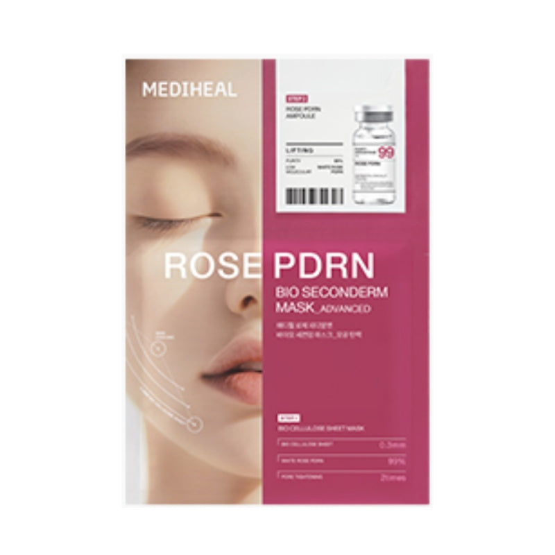Mediheal Rose PDRN Bio Seconderm Mask 1pcs