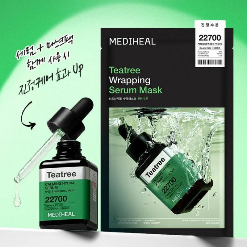 Mediheal Teatree Wrapping Serum Mask Calming Hydra 22700 10pcs