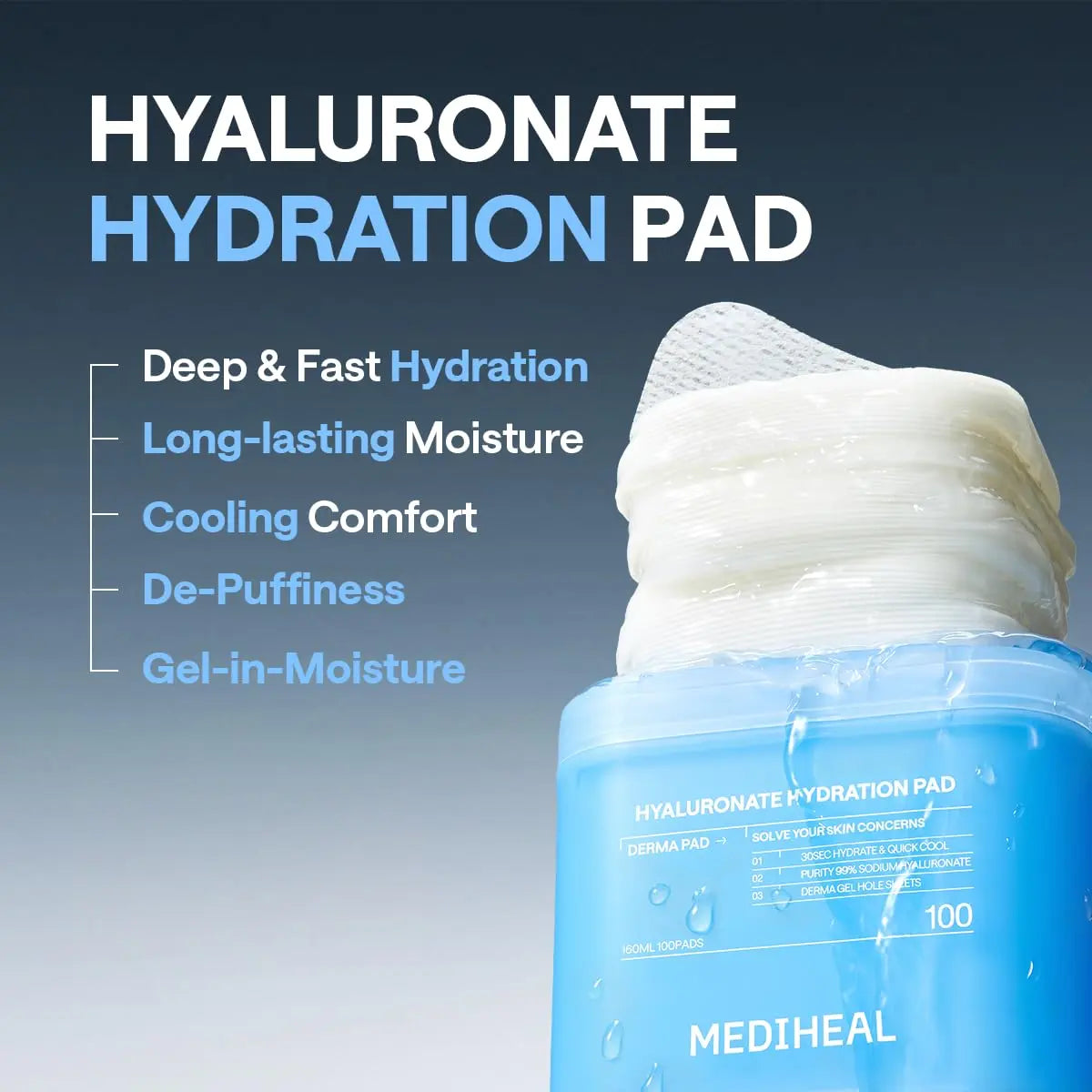 Mediheal Hyaluronate Hydration Pad 100pcs