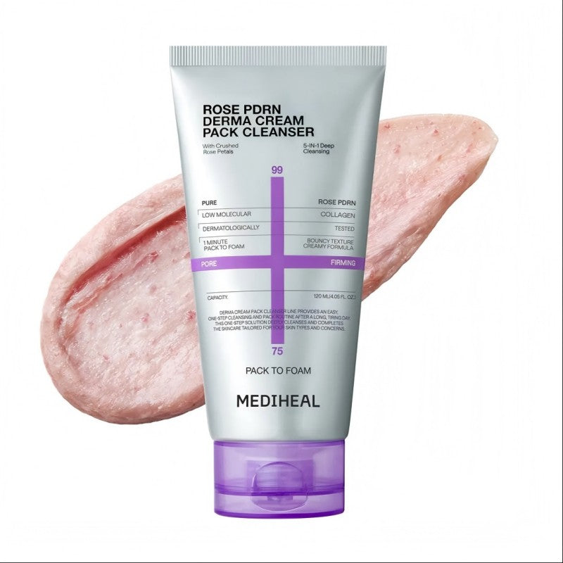 Mediheal美迪惠尔玫瑰PDRN毛孔紧致洁面泥霜 120ml