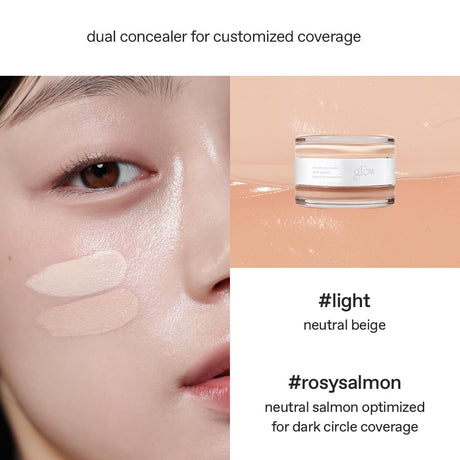Glow Not Dry Concealer #Light + Rosysalmon 10g