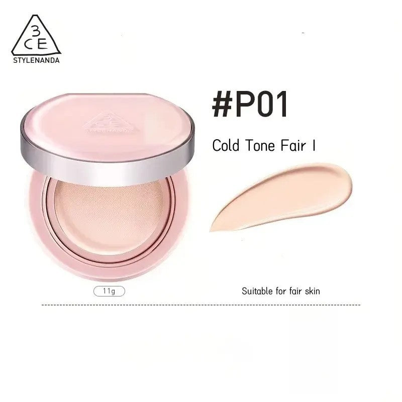 3CE水雾粉气垫好气色气垫#P01冷调一白