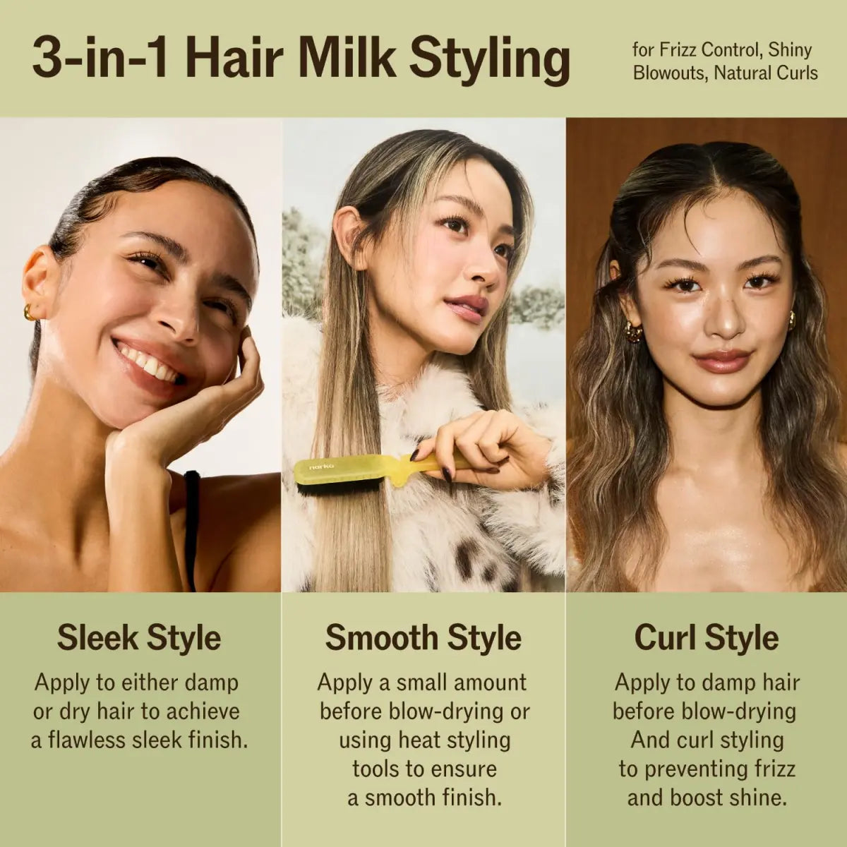 Narka Core Rebuild Straight Sleek Hair Milk Blossom Dawn 150ml+30ml