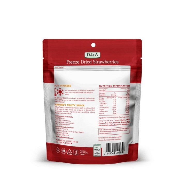 DJ&A Fruity Crisps Strawberry 25g