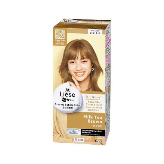 KAO/花王-LIESE-泡沫染发-奶茶棕