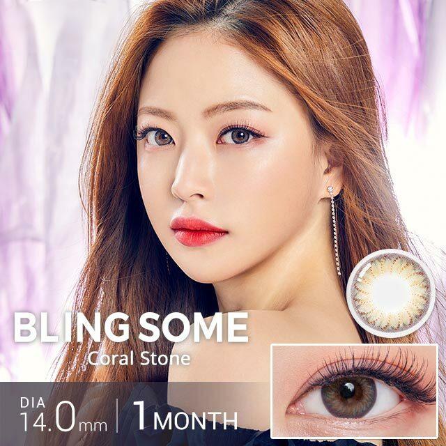 Olens月抛美瞳Bling Some Coral Stone -7.50