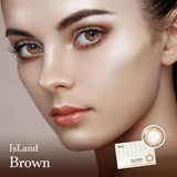 Olens 1-Month Colored Contact Lens Island Brown -6.50