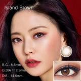 Olens 1-Month Colored Contact Lens Island Brown -6.50