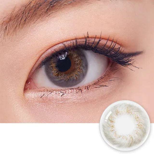 Olens 1-Month Colored Contact Lens Caribe 3Con Gray -1.00