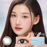 Olens 1 Month Colored Contact Lens ViVi Ring Gray -3.50 2pcs