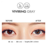 Olens月抛美瞳ViVi Ring Gray -4.50 2枚
