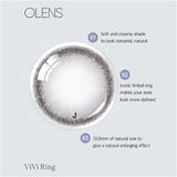 Olens月抛美瞳ViVi Ring Gray -3.00 2枚