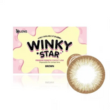 Olens月抛美瞳Winky Star Brown ±000 2片