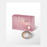 Olens 1-Month Colored Contact Lens Glowy Brown ±000 2pcs