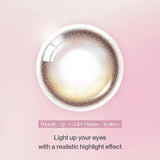 Olens 1-Month Colored Contact Lens Glowy Brown ±000 2pcs