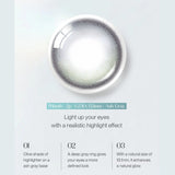 Olens 1 Month Colored Contact Lens Glowy Ash Gray -3.50 2pcs