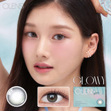 Olens 1 Month Colored Contact Lens Glowy Ash Gray -3.00 2pcs