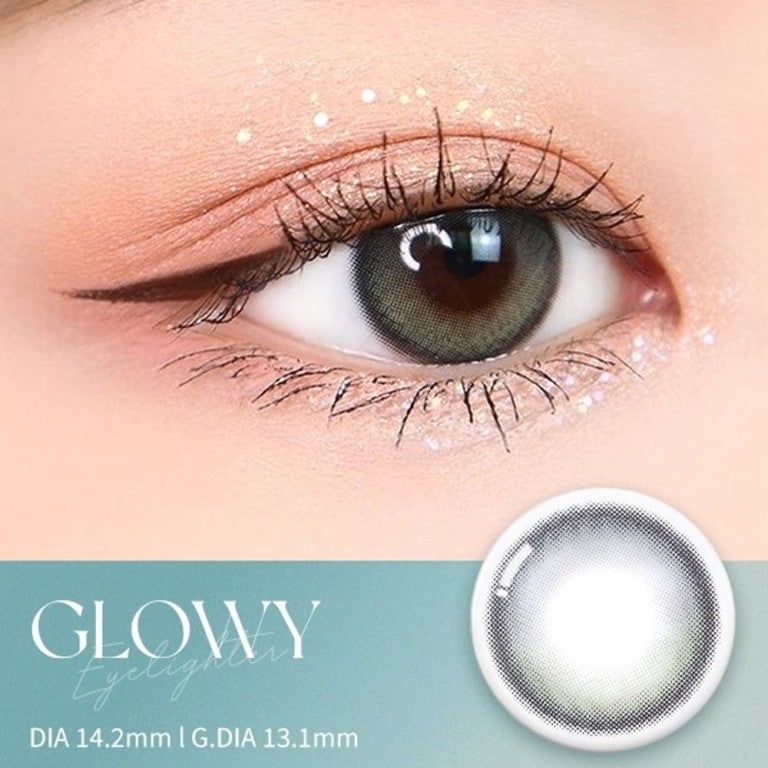 Olens 1 Month Colored Contact Lens Glowy Ash Gray -3.00 2pcs