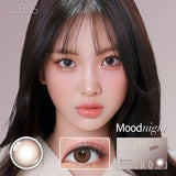 Olens 1 Month Colored Contact Lens Mood Night Mood Brown -3.50 2pcs