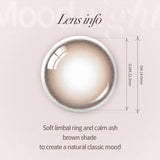 Olens 1 Month Colored Contact Lens Mood Night Mood Brown -3.50 2pcs
