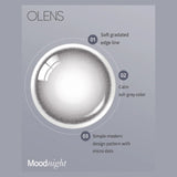Olens 1 Month Colored Contact Lens Moodnight Mood Gray ±000 2pcs