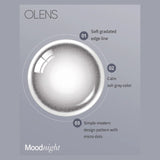 Olens月抛美瞳Moodnight Mood Gray -2.00 2枚