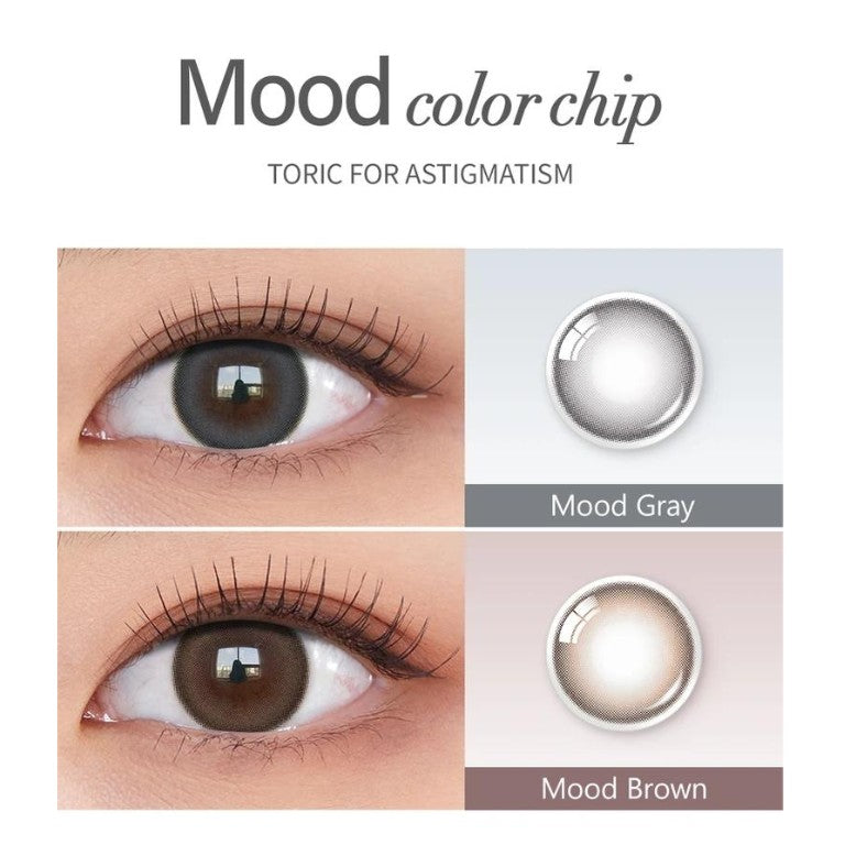 Olens 1 Month Colored Contact Lens Moodnight Mood Gray ±000 2pcs