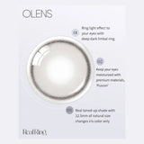 Olens月抛美瞳Real Ring Gray -4.50 2枚