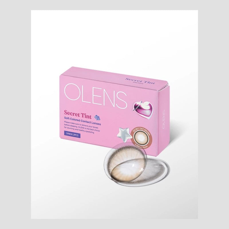Olens 1 Month Colored Contact Lens Secret Tint Brown -3.50 2pcs