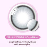 Olens月抛美瞳Secret Tint Gray -5.00 2片