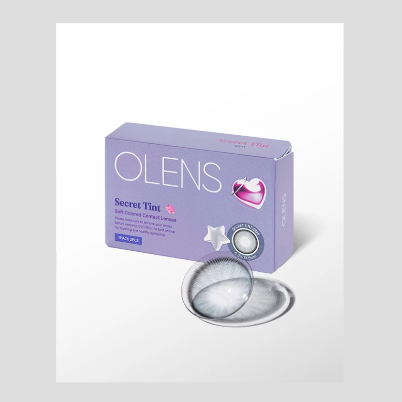 Olens月抛美瞳Secret Tint Gray ±000 2片