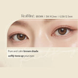 Olens 1 Month Colored Contact Lens Real Ring Brown -3.00 2pcs