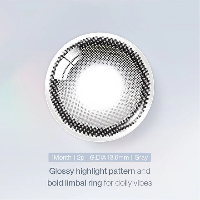 Olens月抛美瞳Big Glowy Gray -4.50 2枚