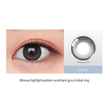 Olens月抛美瞳Big Glowy Gray -4.50 2枚