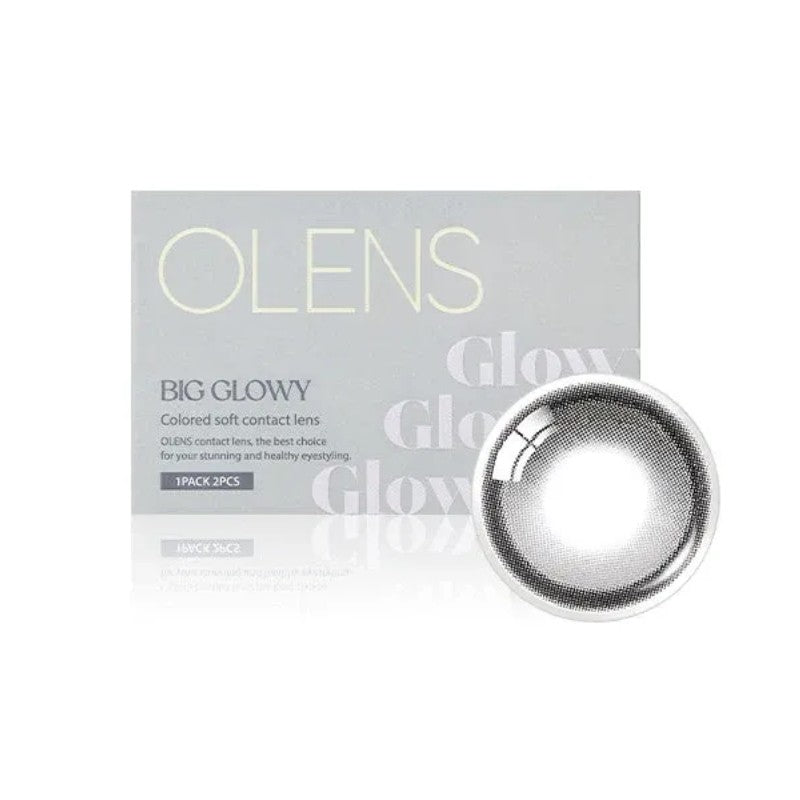 Olens月抛美瞳Big Glowy Gray -2.00 2枚